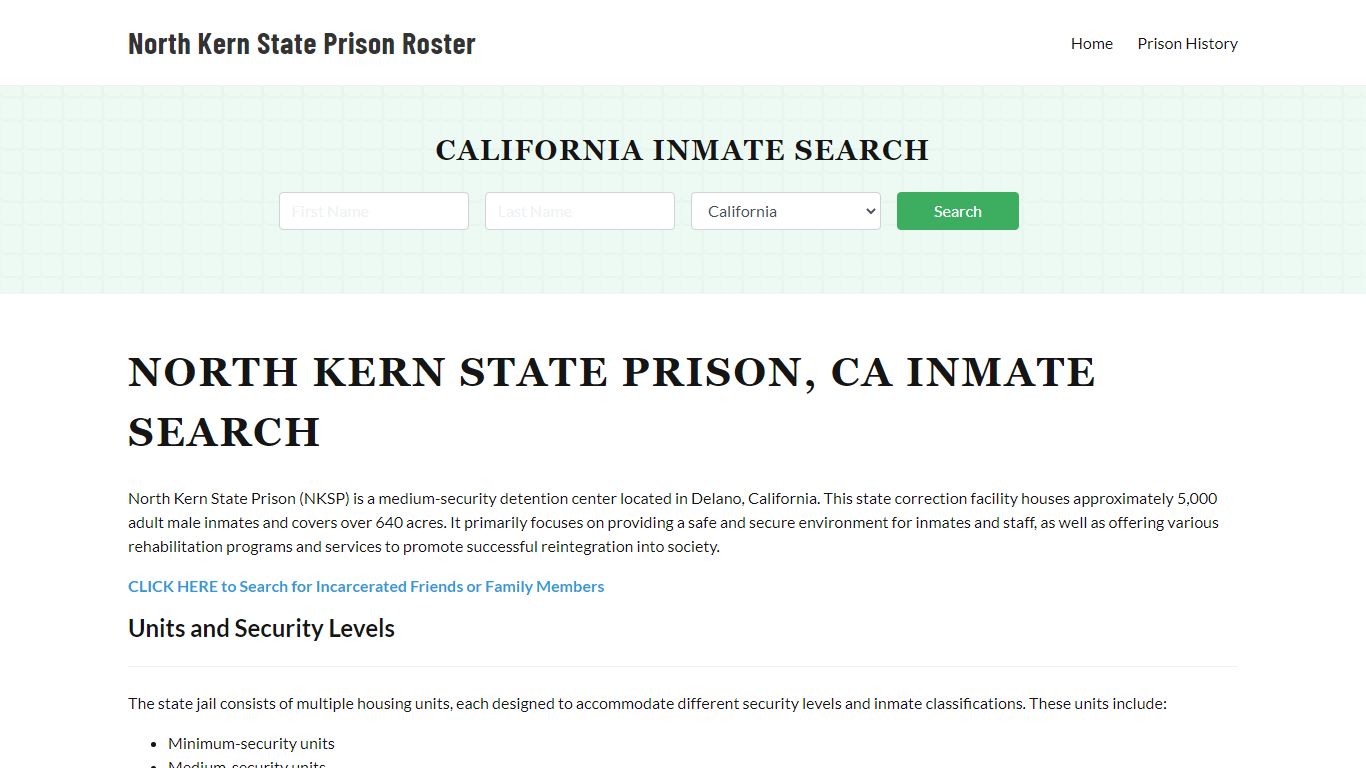 North Kern State Prison, CA Inmate Lookup, Prison Roster, FAQ